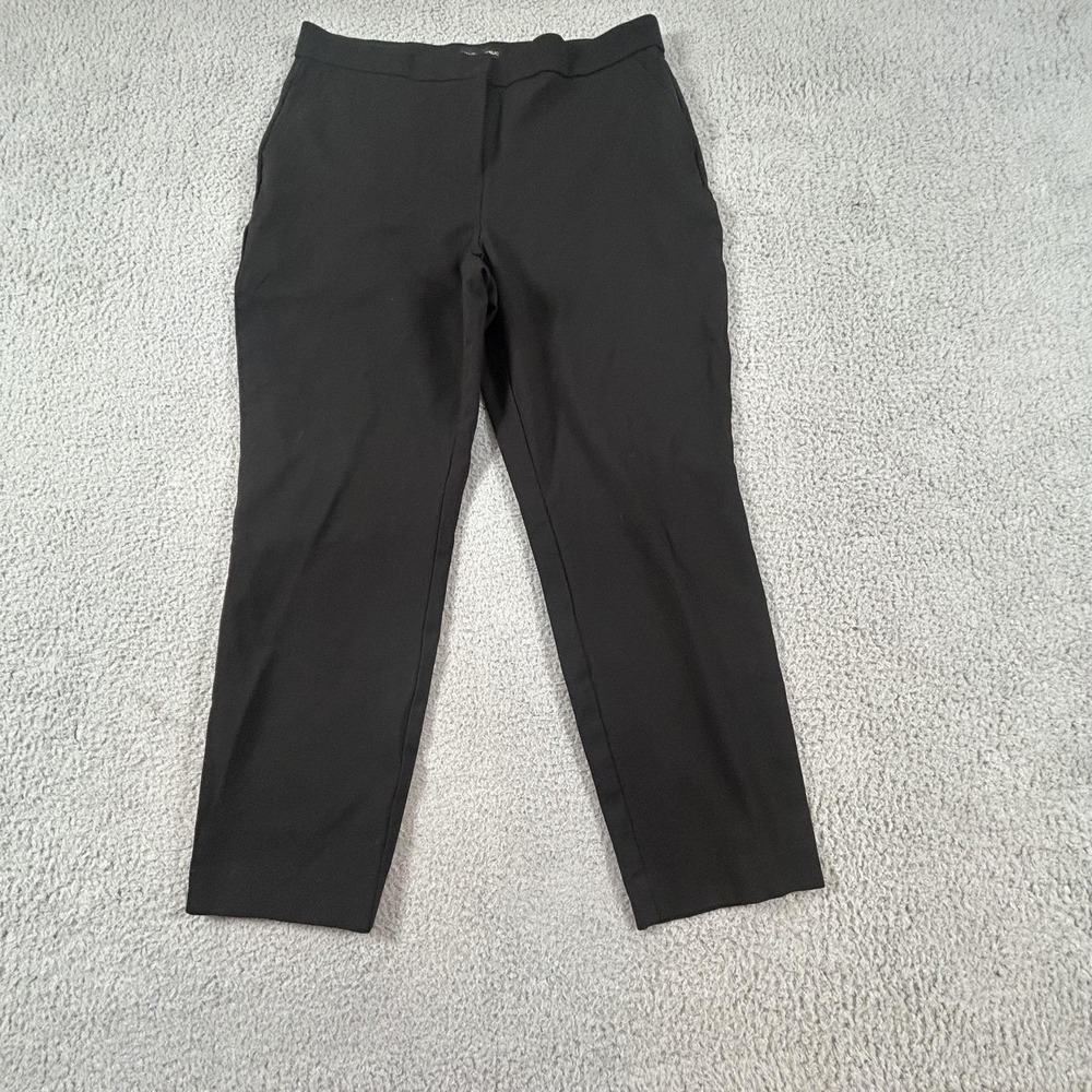 Banana Republic Pants Womens 12 Black Stretch Tapered Dress Slacks Lined Office
